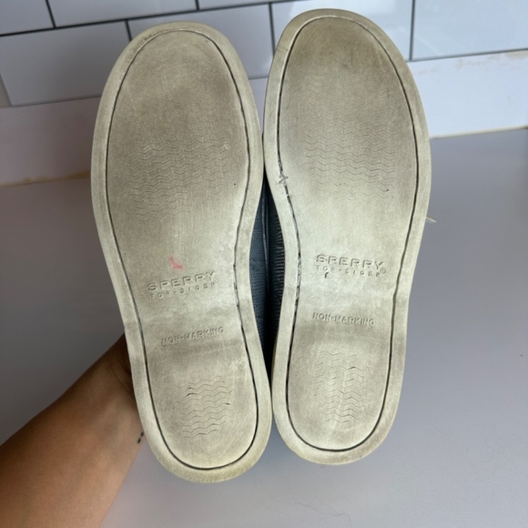 Sperry Silver‎ Metallic Top Sider Boat Shoe Women Size 5.5 - Picture 6 of 8
